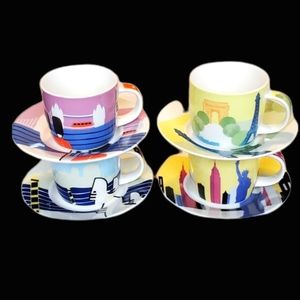 Studio Nova set of 4 demitasse cups & saucers